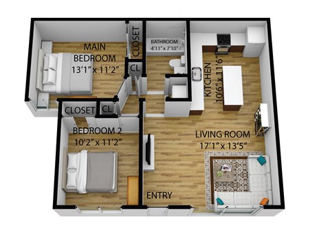 2 bed 2 bath at Seaview Terrace Apartment Homes, San Clemente, CA